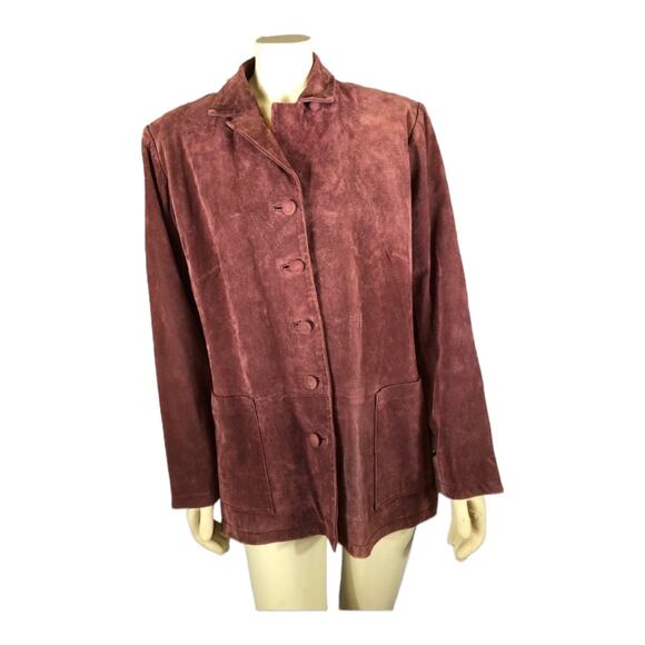 Vintage-Iconic Stan Herman-Suede Leather pink Washable Jacket size XL - Picture 7 of 12